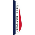 "FREE DELIVERY" 3' x 12' Message Feather Flag